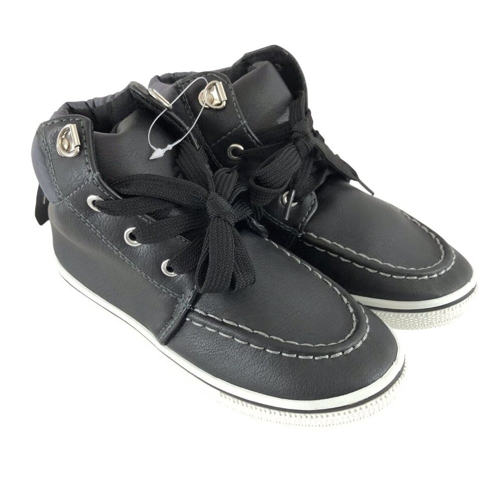 GX Toddler Boys Boots Lace Up Faux Leather Black Size 11